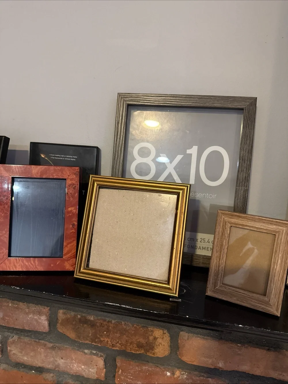Mixed Decorative Picture Frame Set in Brown, Black, Gold